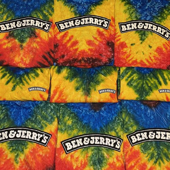 Vintage Ben and Jerrys Ice Cream Tie Dye Promo T-Shirt - Size Small - Picture 3 of 10